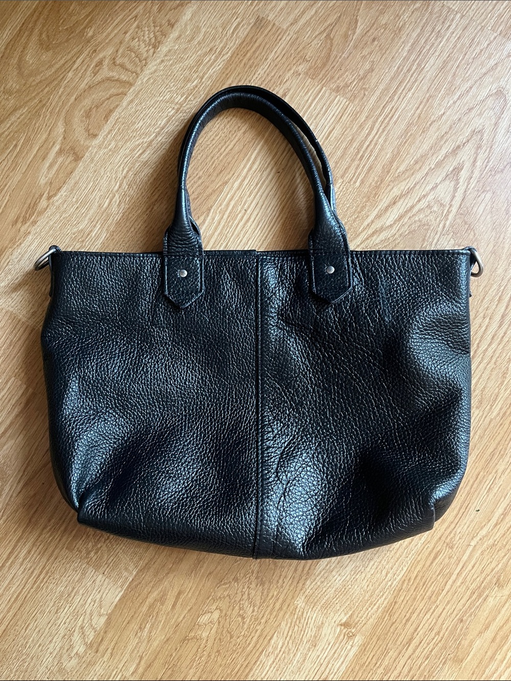 American Eagle Outfitters Black Pebbled Leather Tote